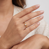 Anillo Solitario Gota 1.25g / T5 3/4 Oro Amarillo 18K