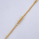 Pulso Lazo Veneciana 2.4gr / 18.7cm / 3mm Oro Amarillo +3 18K $