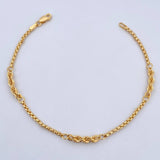 Pulso Lazo Veneciana 2.4gr / 18.7cm / 3mm Oro Amarillo +3 18K $