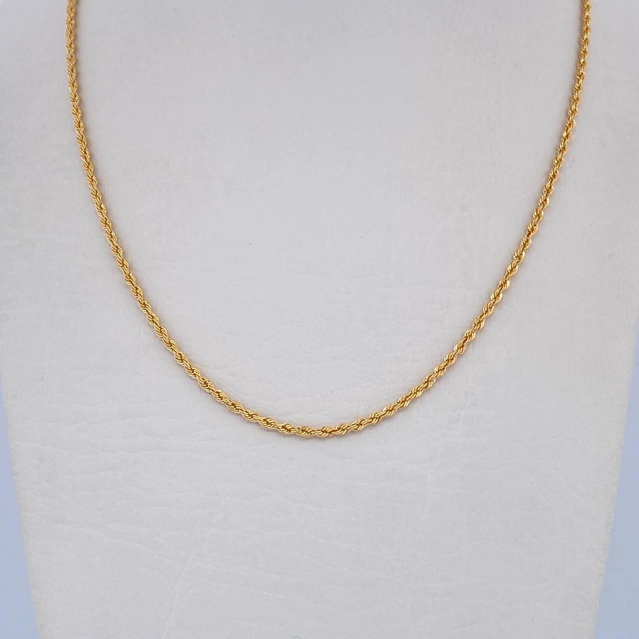 Cadena Lazo 2.25gr / 60.5cm / 1.4mm Oro Amarillo +3 18K $