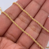 Cadena Lazo 2.25gr / 60.5cm / 1.4mm Oro Amarillo +3 18K $