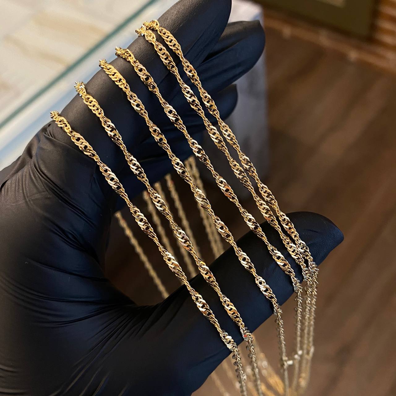 Cadena Singapur 6.4gr/60cm Oro Amarillo +3