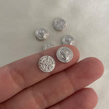 Herraje San Benito Tambor 0.45gr/1cm Liso Oro Blanco