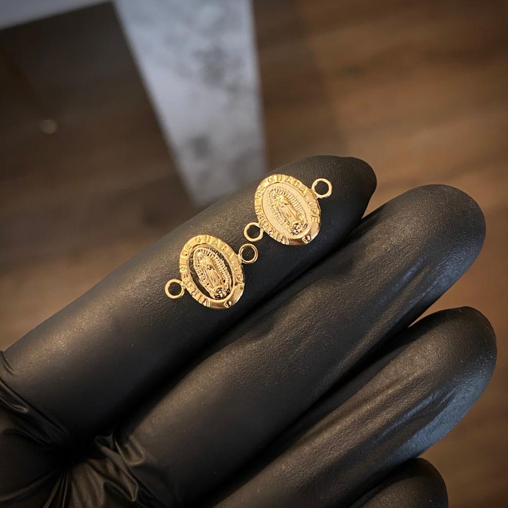 Herraje Virgen de Guadalupe 0.5gr/1.5cm Soplado Oro Amarillo