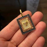 Dije Marco Medusa 7.5gr/3.8cm Tribal Circones Negros Oro Amarillo*