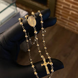 Rosario Virgen Milagrosa 10gr / 60cm Bola 4-5mm Lisa Oro Amarillo