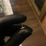 Piercing Nariz/Oreja 5.5mm Luna Tornillo Circones Blancos Oro Amarillo (Joya)