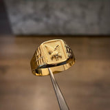Anillo Aguila 3.4gr-T11 1/2 Mate Oro Amarillo*