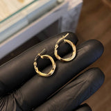 Candongas 1.2gr/1.4cm Rayadas Oro Amarillo Mai