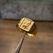 Anillo Aguila 3.4gr-T11 1/2 Mate Oro Amarillo*