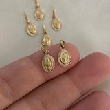 Dije Virgen Milagrosa 0.5gr/1cm Diamantado Oro Amarillo