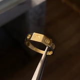 Anillo Heptagonal 2.5gr T6 Oro Amarillo Italy +4
