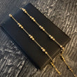 Tobillera Militar 3x3 4.25gr/24cm 3-4mm Diamantada Oro Amarillo