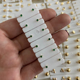 Topos Circon Verde 2mm 0,4gr Oro Amarillo