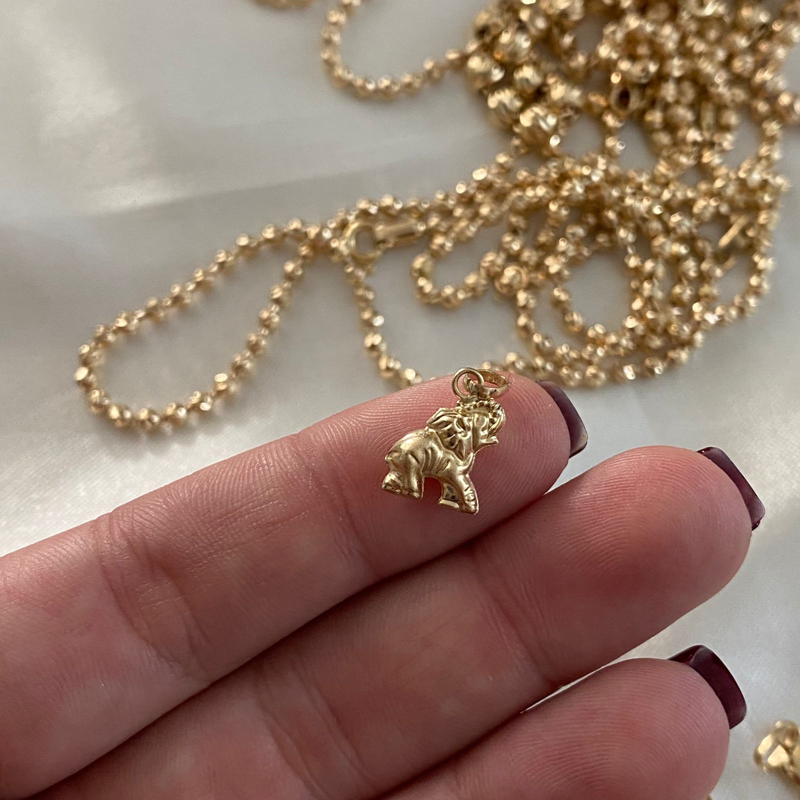 Dije Elefante 0.55gr/1.7cm Soplado Oro amarillo