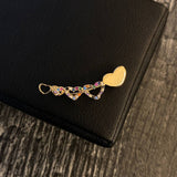 Sujetador Clip Corazones 1.95gr/3.2cm Circones Colores Oro Amarillo*