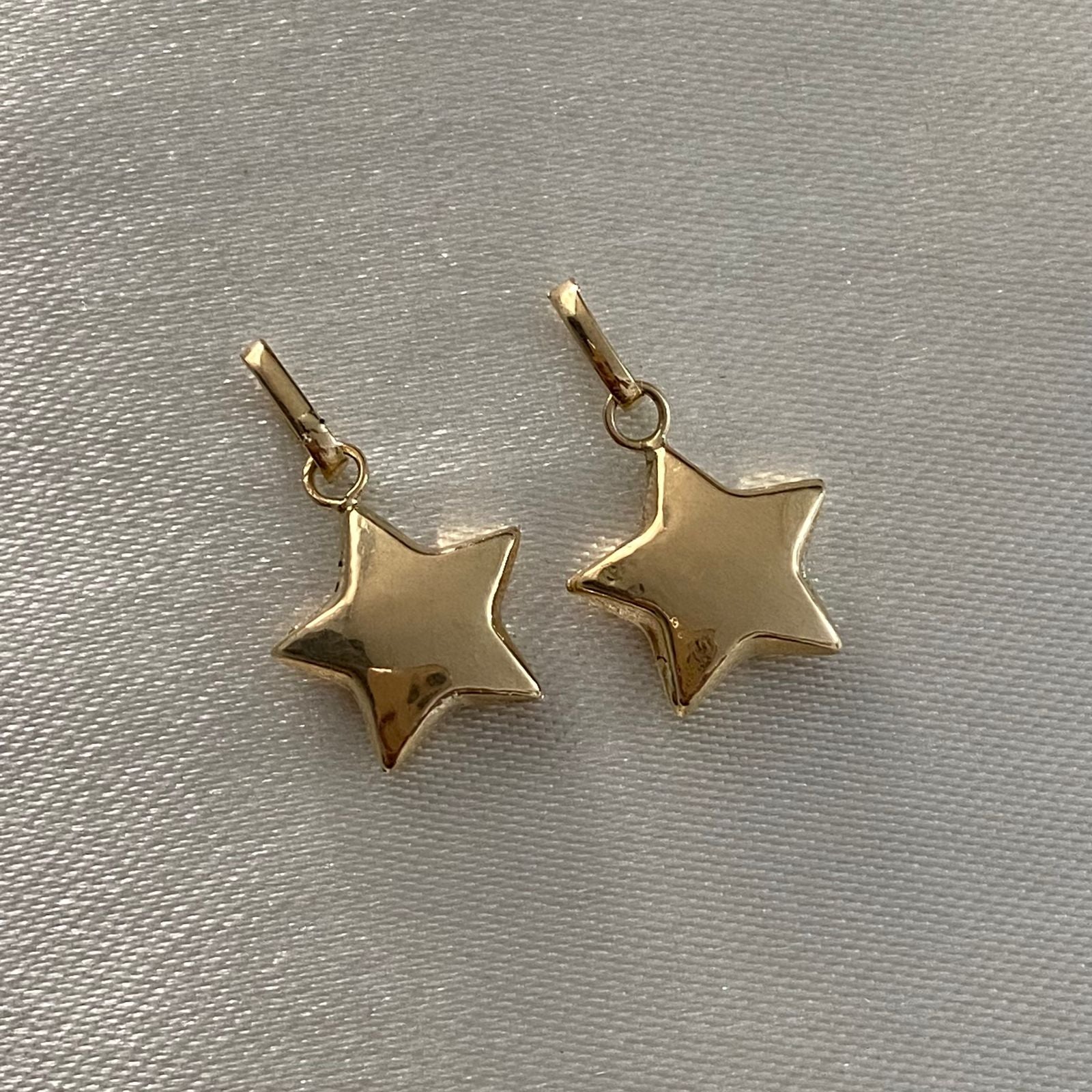 Dije Estrella Lisa 0.6gr/1.7cm Soplado Oro Amarillo
