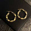 Candongas 2.15gr / 2cm Rayadas Entorchadas Oro Amarillo Deis
