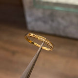 Anillo Dios 1.4gr T9 Circones Blancos Oro Amarillo*