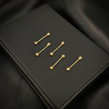 Piercing Banana 10.5mm Bolas 3mm Oro Amarillo (Joya)