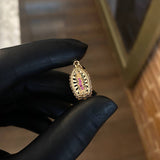 Dije Virgen Guadalupe 2.9gr / 2.4cm Circones Blancos Verdes Fucsias Oro Amarillo