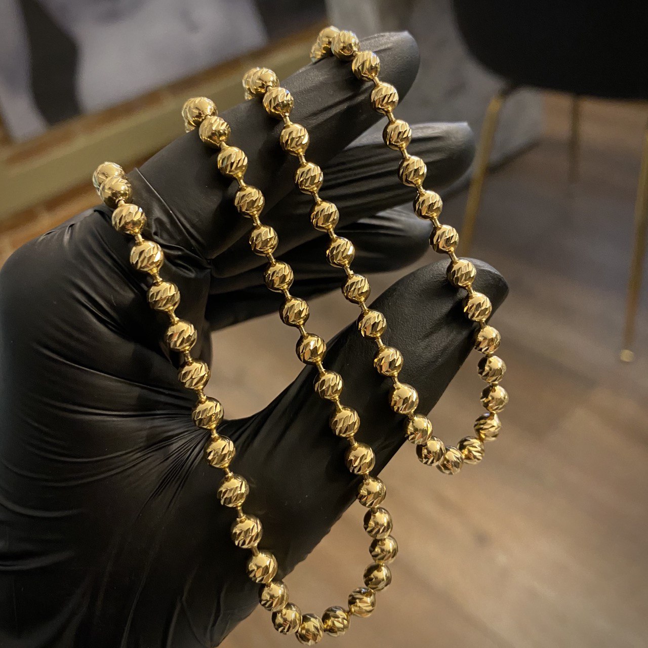 Cadena Militar 36.55gr/67.5cm 5mm Diamantada Oro Amarillo