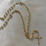 Rosario Virgen Milagrosa 13.35gr/55cm 5-6mm Bola Lisa Oro Amarillo