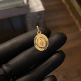 Dije Virgen Milagrosa 1.9gr / 2.6cm Diamantado Oro Amarillo