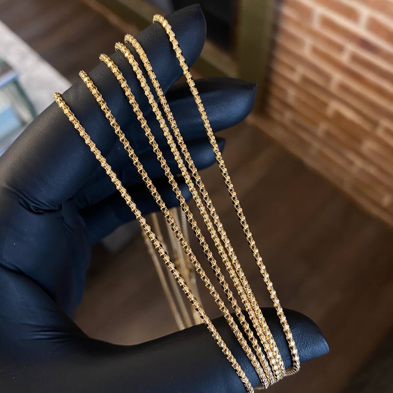 Cadena As Tridimensional 4.15gr / 45cm Oro Amarillo +3 ©
