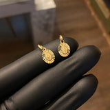 Dije Virgen Milagrosa 0.6gr / 1.6cm Diamantada Oro Amarillo