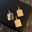 Dije Placa Rectangular Curva 1.25gr / 2.3cm (1.5cm*1.3cm) Liso Mate Oro Amarillo