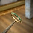 Anillo Zig Zag Esmeralda 2.45gr-T6 3/4 28pts Oro Amarillo (Joya)