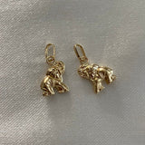 Dije Elefante 0.55gr/1.7cm Soplado Oro amarillo