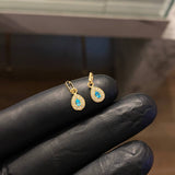 Dije Pera 0.3gr/1.3cm Tiny Circones Celeste Blancos Oro Amarillo