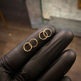 Candongas Mini Aro 0.5gr / 0.9cm Lisa Oro Amarillo*