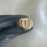 Anillo Cristo 4.15gr - T10 1/4 Arenado Oro Amarillo