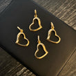 Dije Corazon Silueta 1.55gr/2.5cm Circon Blanco Oro Amarillo Nac.Esp.