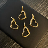 Dije Corazon Silueta 1.55gr/2.5cm Circon Blanco Oro Amarillo Nac.Esp.