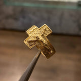 Anillo Cristo INRI 6.25gr-T11 1/2 Oro Amarillo*