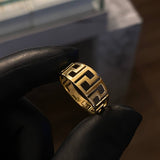 Anillo Tribal 2.1gr T6 3/4 Liso Oro Amarillo Italy +4