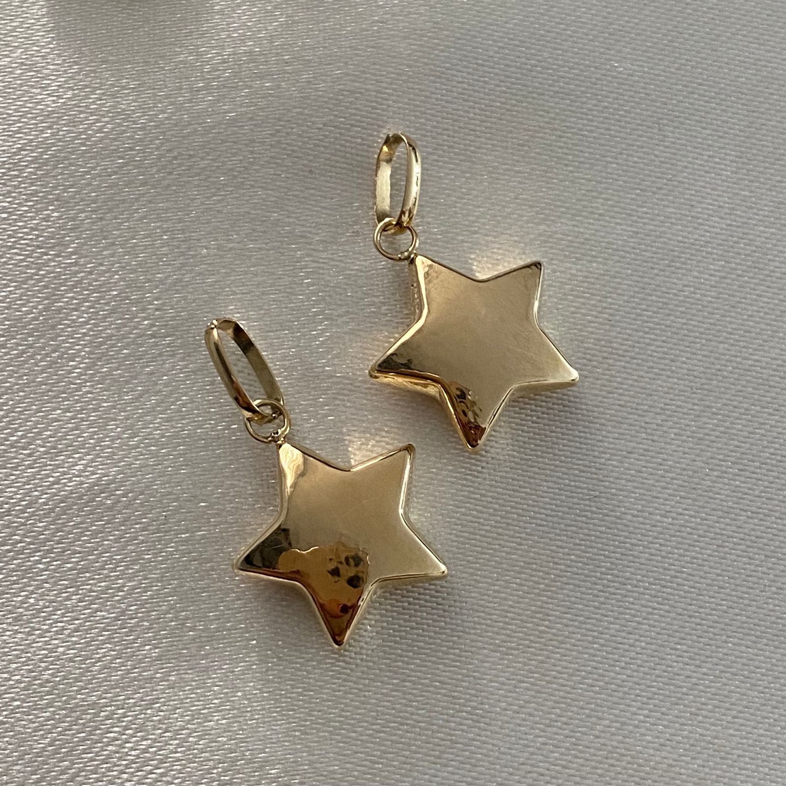 Dije Estrella Lisa 0.9gr/2.2cm Soplado Oro Amarillo