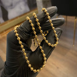 Cadena Militar 20.4gr/55cm 4mm Diamantada Oro Amarillo