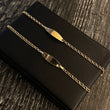 Pulso Placa Ovalo 1.35gr / 14.5-16cm Bebe Liso Oro Amarillo