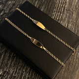 Pulso Placa Ovalo 1.35gr / 14.5-16cm Bebe Liso Oro Amarillo