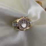 Anillo Corona Rx 6.85gr - T10 1/2 Tres Oros