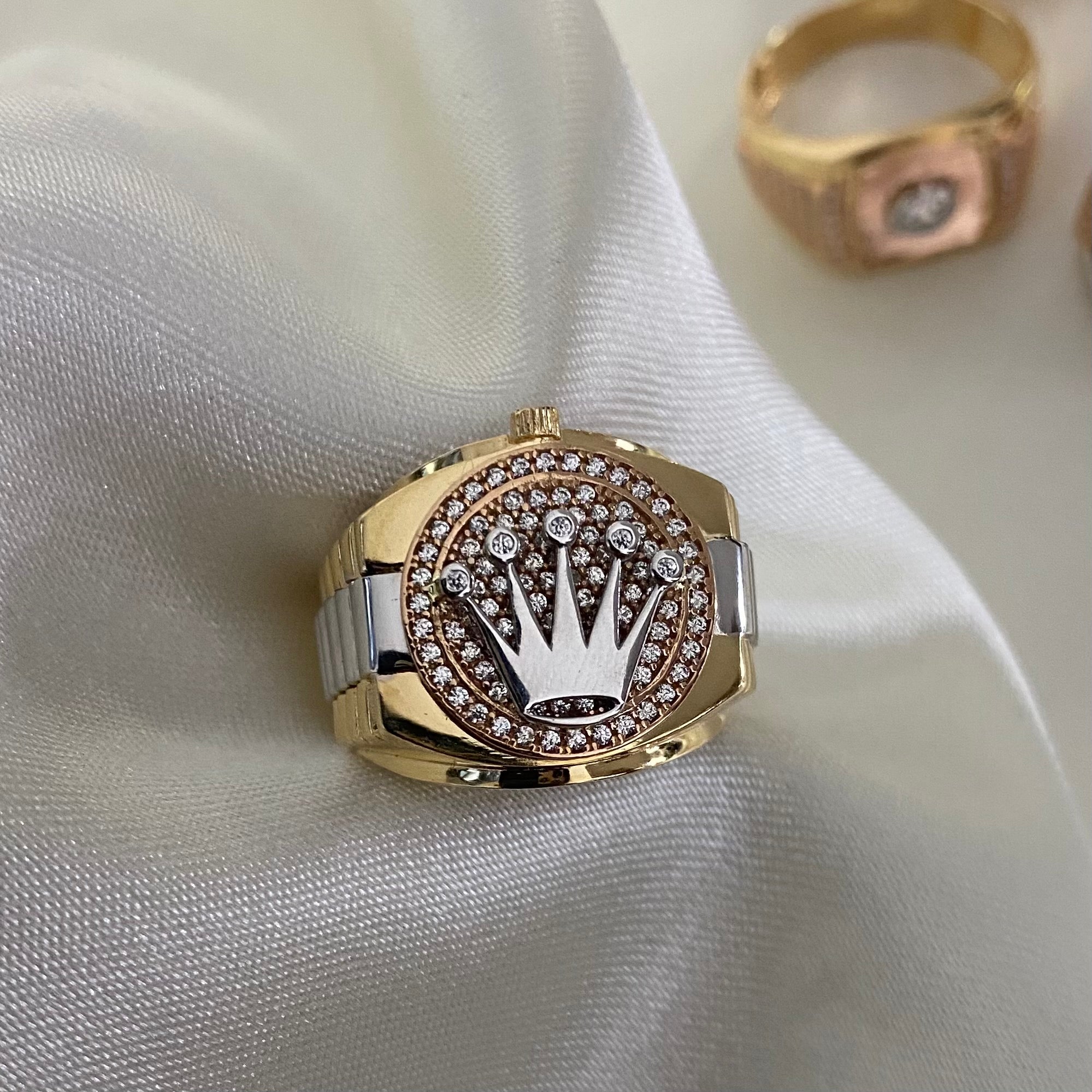 Anillo Corona Rx 10.85gr - T10 Tres Oros