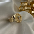 Anillo Cristo 3.3gr - T10 Dos Oros Amarillo Blanco