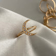 Anillo Luna 1.7gr-T7 Circones Blancos Oro Amarillo