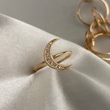 Anillo Luna 1.7gr-T7 Circones Blancos Oro Amarillo