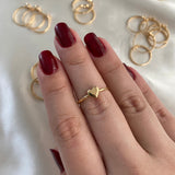 Anillo Corazon 1.5gr-T6 1/2 Liso Oro Amarillo